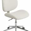 Realspace® Brigsley Fabric Low-Back Task Chair, Cream/Chrome