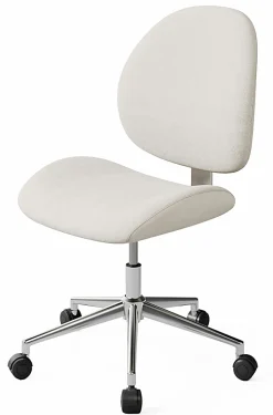 Realspace® Brigsley Fabric Low-Back Task Chair, Cream/Chrome