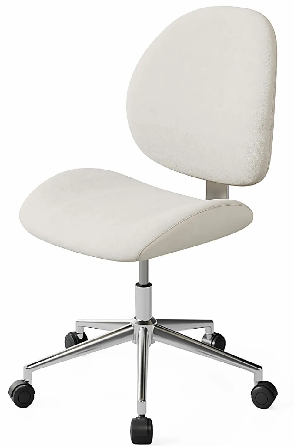 Realspace® Brigsley Fabric Low-Back Task Chair, Cream/Chrome