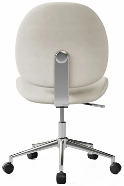 Realspace® Brigsley Fabric Low-Back Task Chair, Cream/Chrome