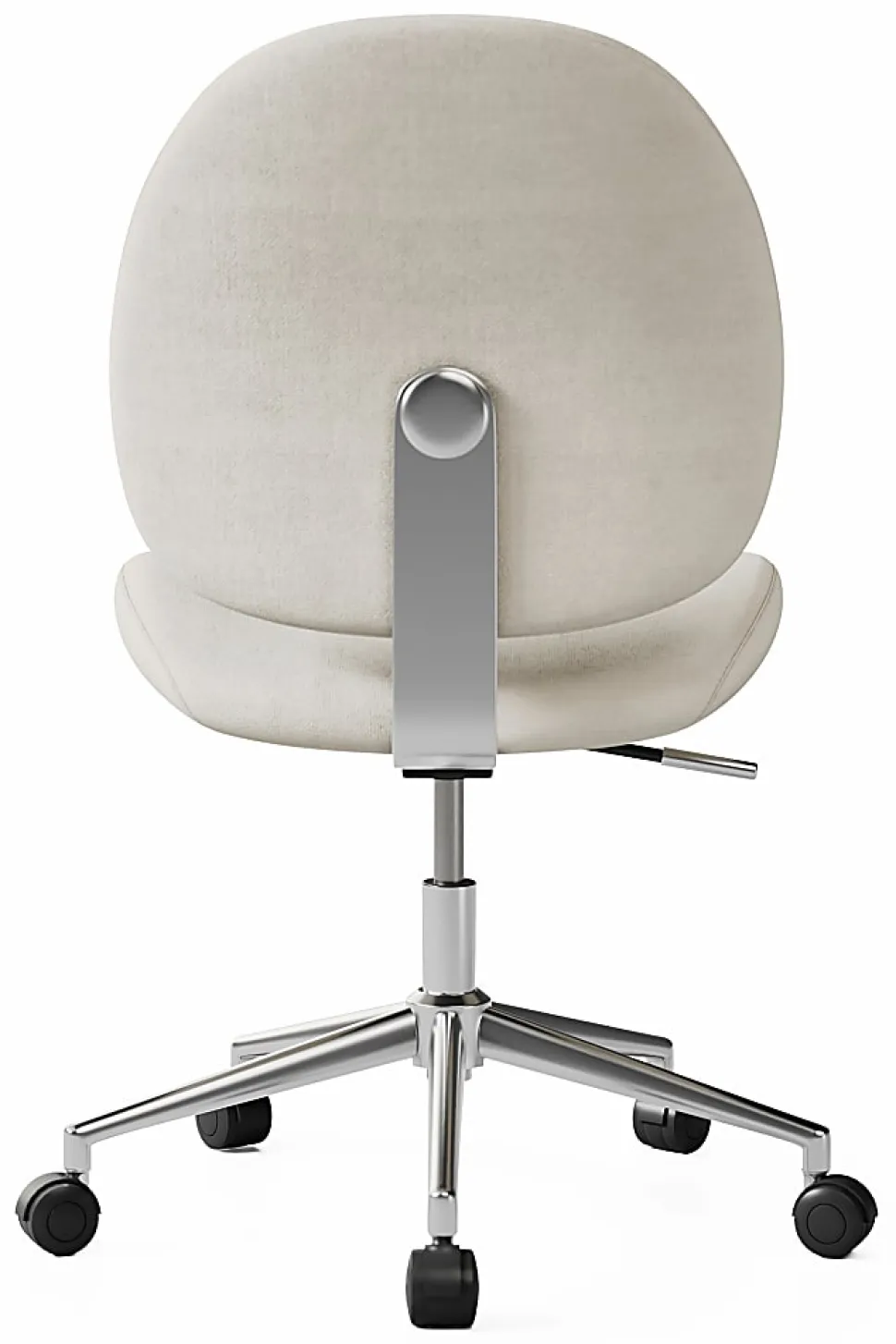 Realspace® Brigsley Fabric Low-Back Task Chair, Cream/Chrome