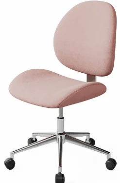 Realspace® Brigsley Fabric Low-Back Task Chair, Pink/Chrome