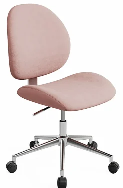 Realspace® Brigsley Fabric Low-Back Task Chair, Pink/Chrome