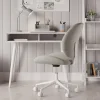 Realspace® Brigsley Fabric Low-Back Task Chair, Gray/White