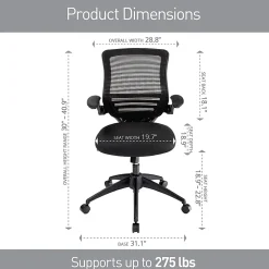Realspace® Calusa Mesh Mid-Back Manager's Office Chair, Black, BIFMA Compliant