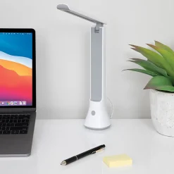 Realspace™ Carsini 2-in-1 LED Flip-Up/Torch Portable Desk Lamp With Rechargeable Battery, 10-3/4