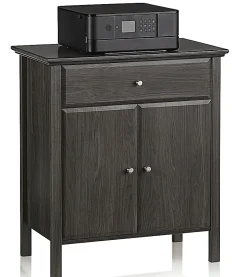 Realspace® Chase 30-1/8”H x 26-7/8”W x 15-3/4”D Storage Cabinet/Printer Stand, Coastal Gray