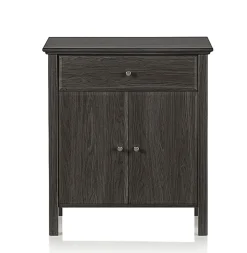 Realspace® Chase 30-1/8”H x 26-7/8”W x 15-3/4”D Storage Cabinet/Printer Stand, Coastal Gray