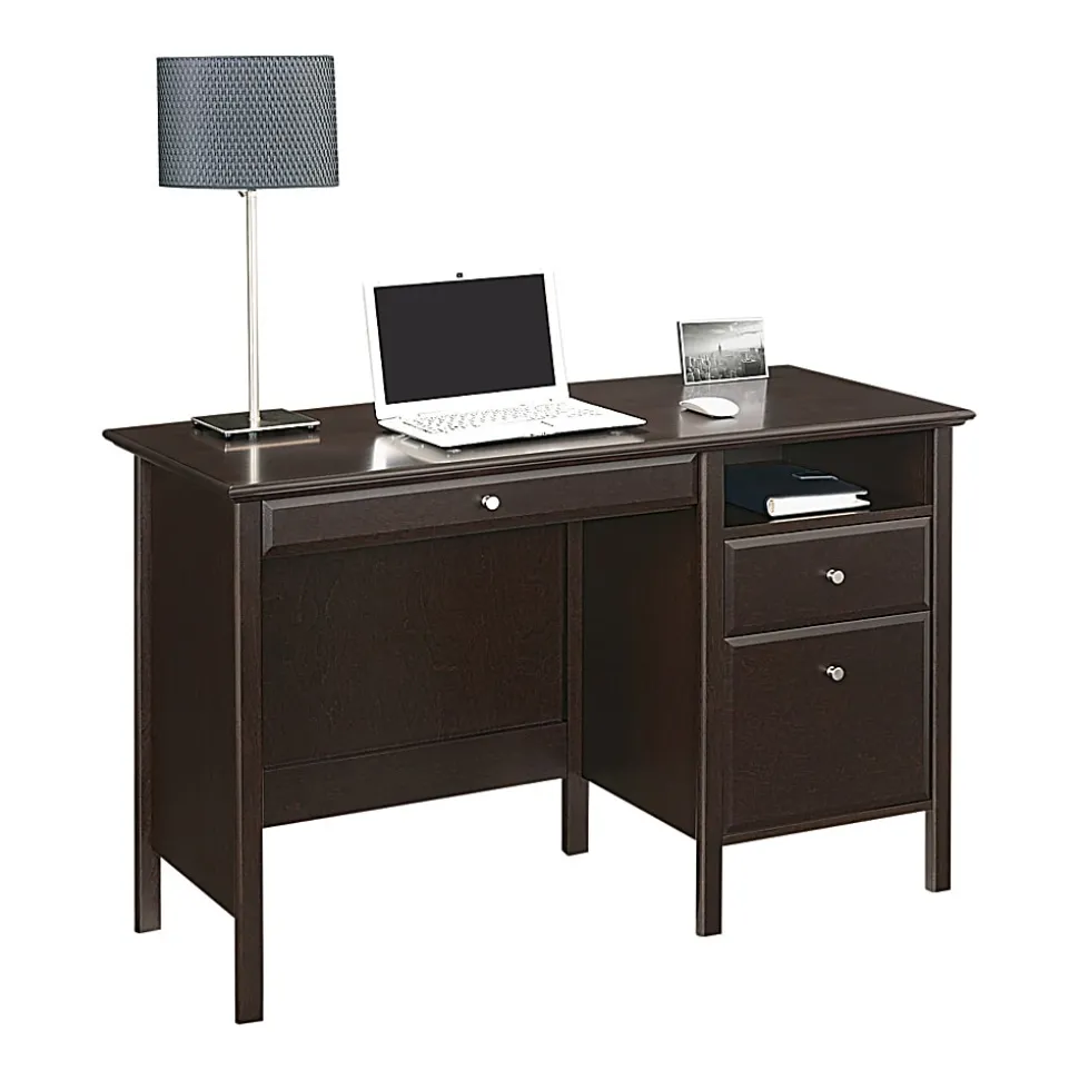 Realspace® Chase 47”W Writing Desk, Dark Chestnut