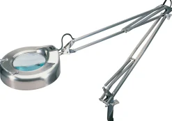 Realspace™ Clamp-On Magnifier Task Lamp, Adjustable Height, 48"H, Brushed Nickel