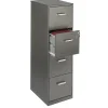 Realspace 18"D 4-Drawer Vertical Letter-Size File Cabinet, Metallic Charcoal