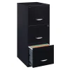 Realspace 18"D 3-Drawer Vertical Letter-Size File Cabinet, Black