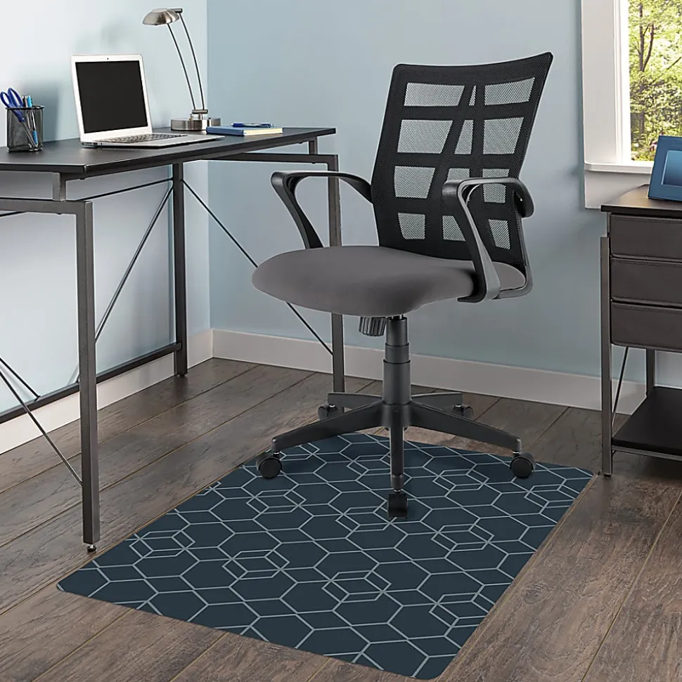 Realspace® Decorative Chair Mat, 35" x 40", Hexagon
