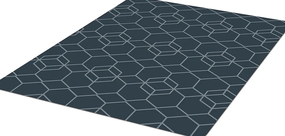 Realspace® Decorative Chair Mat, 35" x 40", Hexagon