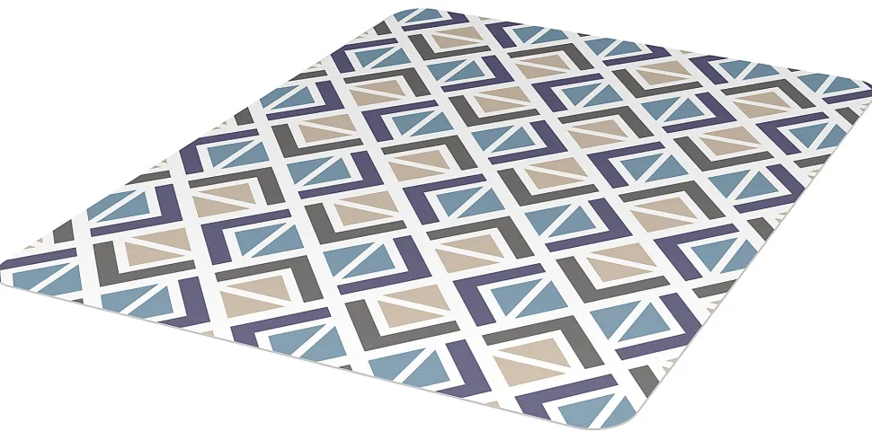 Realspace® Decorative Chair Mat, 35" x 40", Geometric, Multicolor
