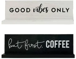 Realspace® Decorative Desk Plaque, 8" x 2-1/2", Assorted Designs