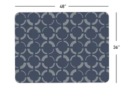 Realspace® Decorative Vinyl Chair Mat For Low Carpet, 36" x 48", Fashion Geometric Circles