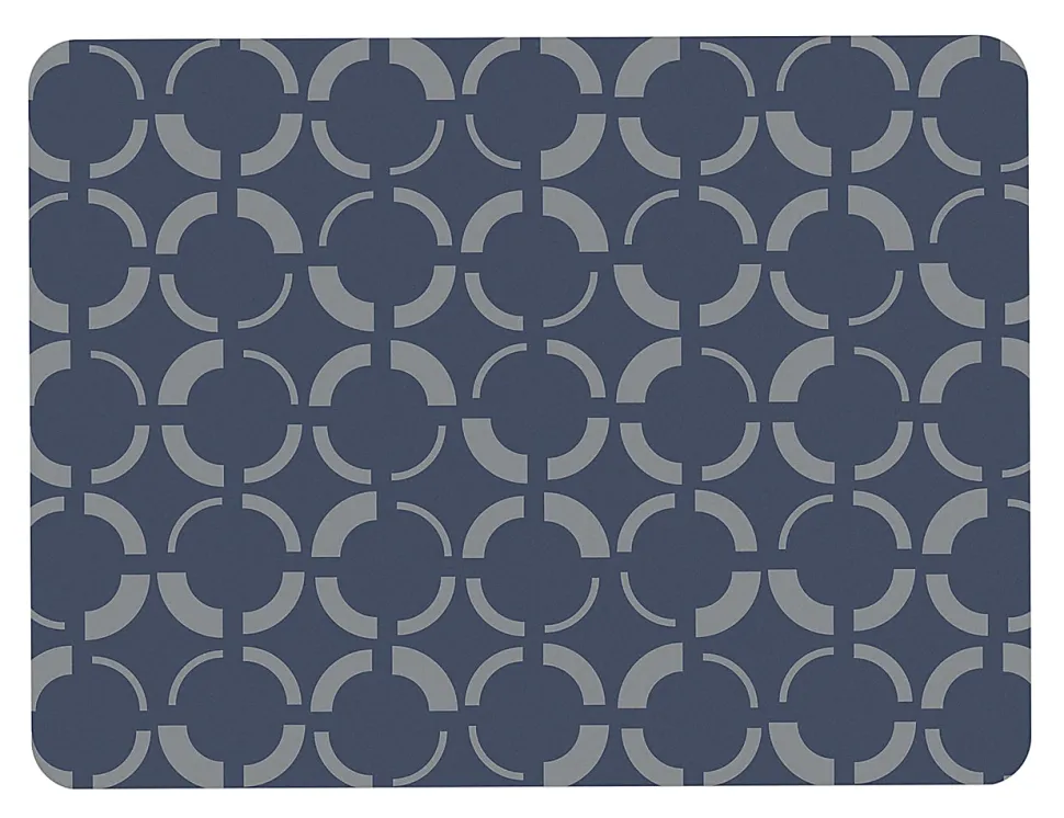 Realspace® Decorative Vinyl Chair Mat For Low Carpet, 36" x 48", Fashion Geometric Circles