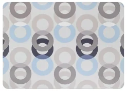 Realspace® Decorative Vinyl Chair Mat For Low Carpet, 36" x 48", Geometric Circles