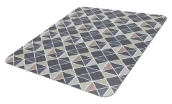 Realspace® Decorative Vinyl Chair Mat For Low Carpet, 36" x 48", Geo Slate