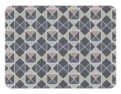 Realspace® Decorative Vinyl Chair Mat For Low Carpet, 36" x 48", Geo Slate