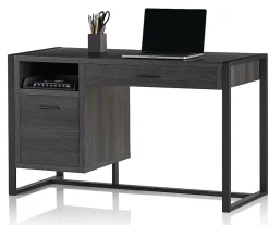 RealSpace® DeJori 51”W Writing Desk, Charcoal