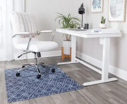 Realspace® Designer Chair Mat, 36"W x 48"D, Blue/Ivory