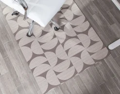 Realspace™ Designer Chair Mat, 36" x 48", Beige & Brown Semi-Circles