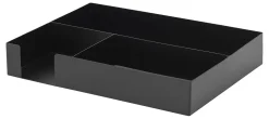 Realspace™ Desk Organizer With Antimicrobial Treatment, 12" x 9" x 2", Black