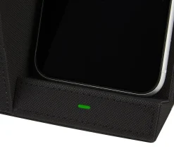 Realspace™ Desk Organizer With Wireless Charger With Antimicrobial Treatment, Black