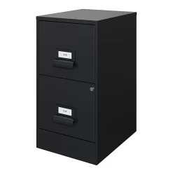 Realspace 18"D "Manager's" 2-Drawer Vertical Letter-Size File Cabinet, Black