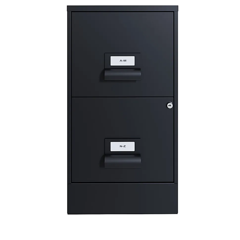 Realspace 18"D "Manager's" 2-Drawer Vertical Letter-Size File Cabinet, Black