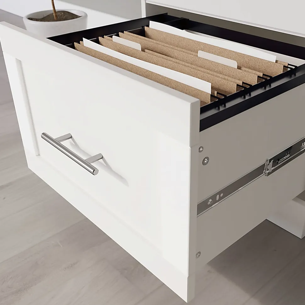 Realspace® 17"D Vertical 2-Drawer File Cabinet, White