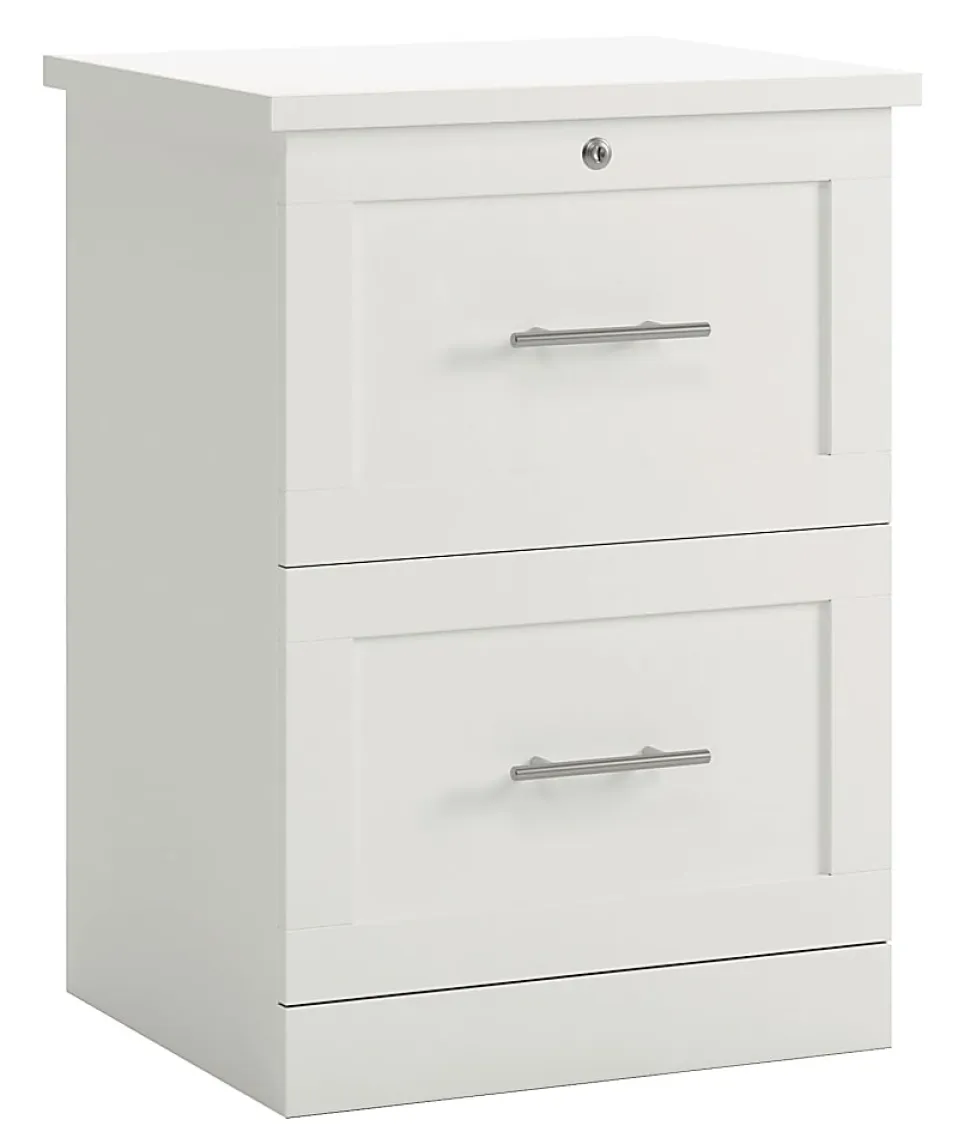 Realspace® 17"D Vertical 2-Drawer File Cabinet, White
