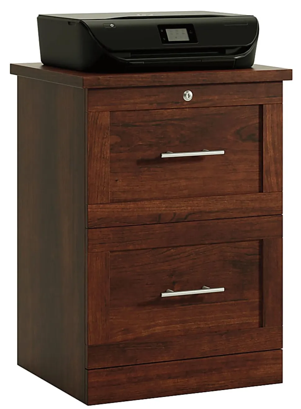 Realspace® 17"D Vertical 2-Drawer File Cabinet, Mulled Cherry