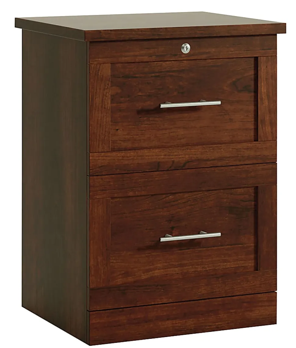 Realspace® 17"D Vertical 2-Drawer File Cabinet, Mulled Cherry