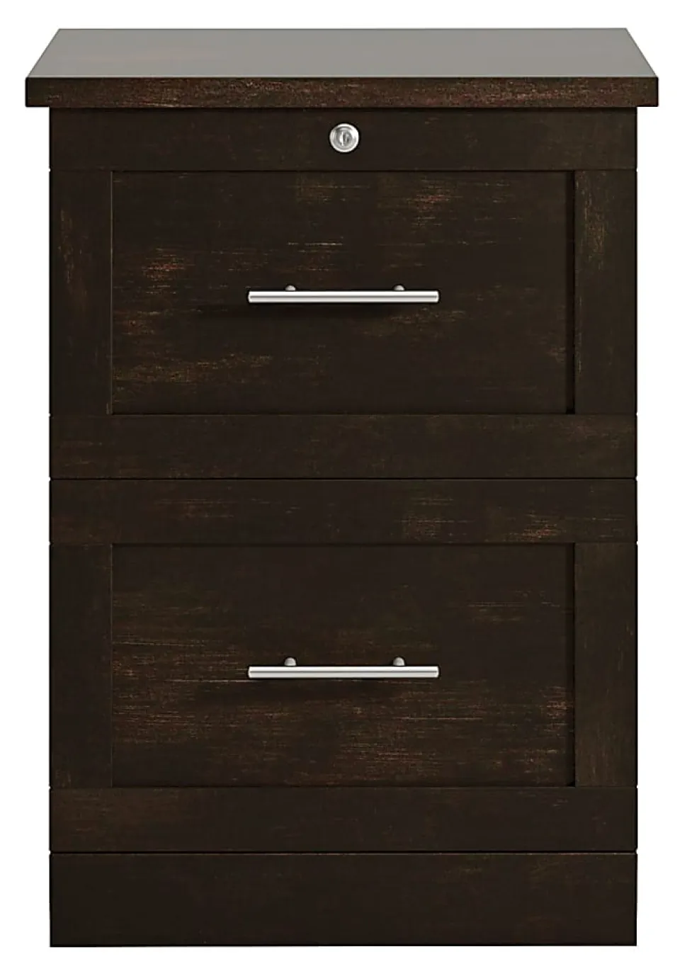 Realspace® 17"D Vertical 2-Drawer File Cabinet, Peppered Black