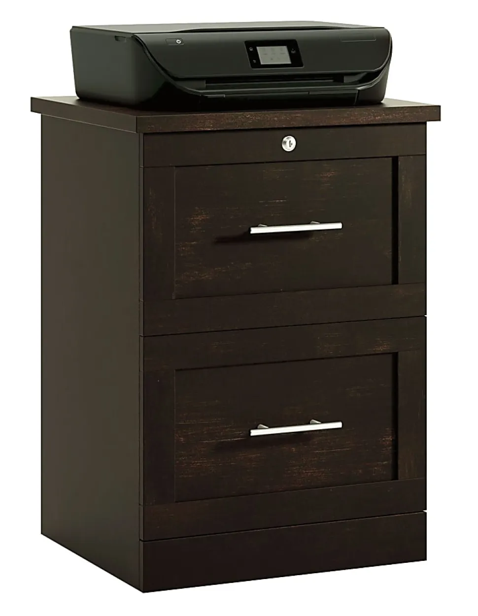 Realspace® 17"D Vertical 2-Drawer File Cabinet, Peppered Black