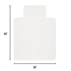 Realspace™ Economy Commercial Pile Chair Mat with Lip, 36" x 48", Clear, OD64422