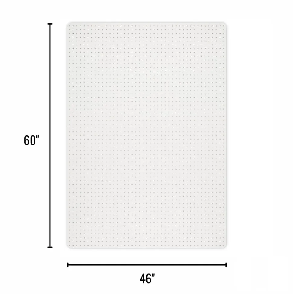 Realspace™ Economy Commercial Pile Chair Mat, 46" x 60", Clear