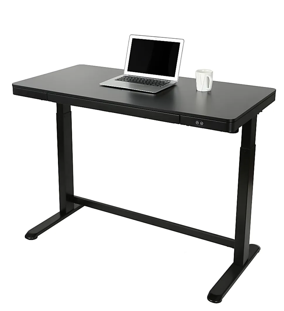 Realspace® Electric 48"W Height-Adjustable Standing Desk, Black