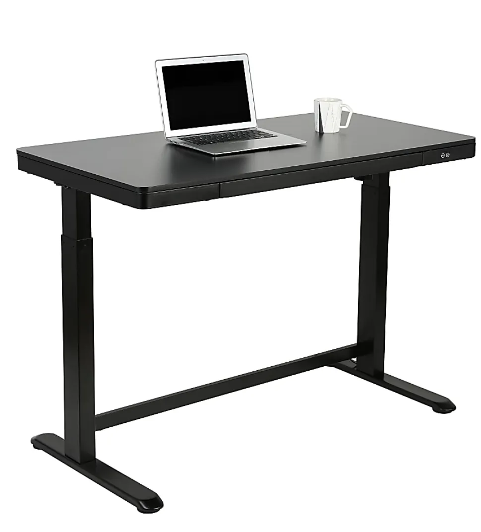 Realspace® Electric 48"W Height-Adjustable Standing Desk, Black