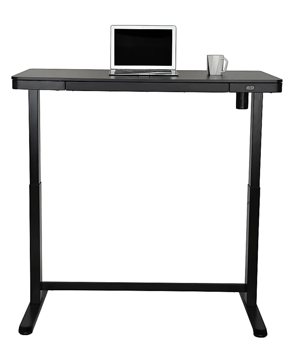 Realspace® Electric 48"W Height-Adjustable Standing Desk, Black
