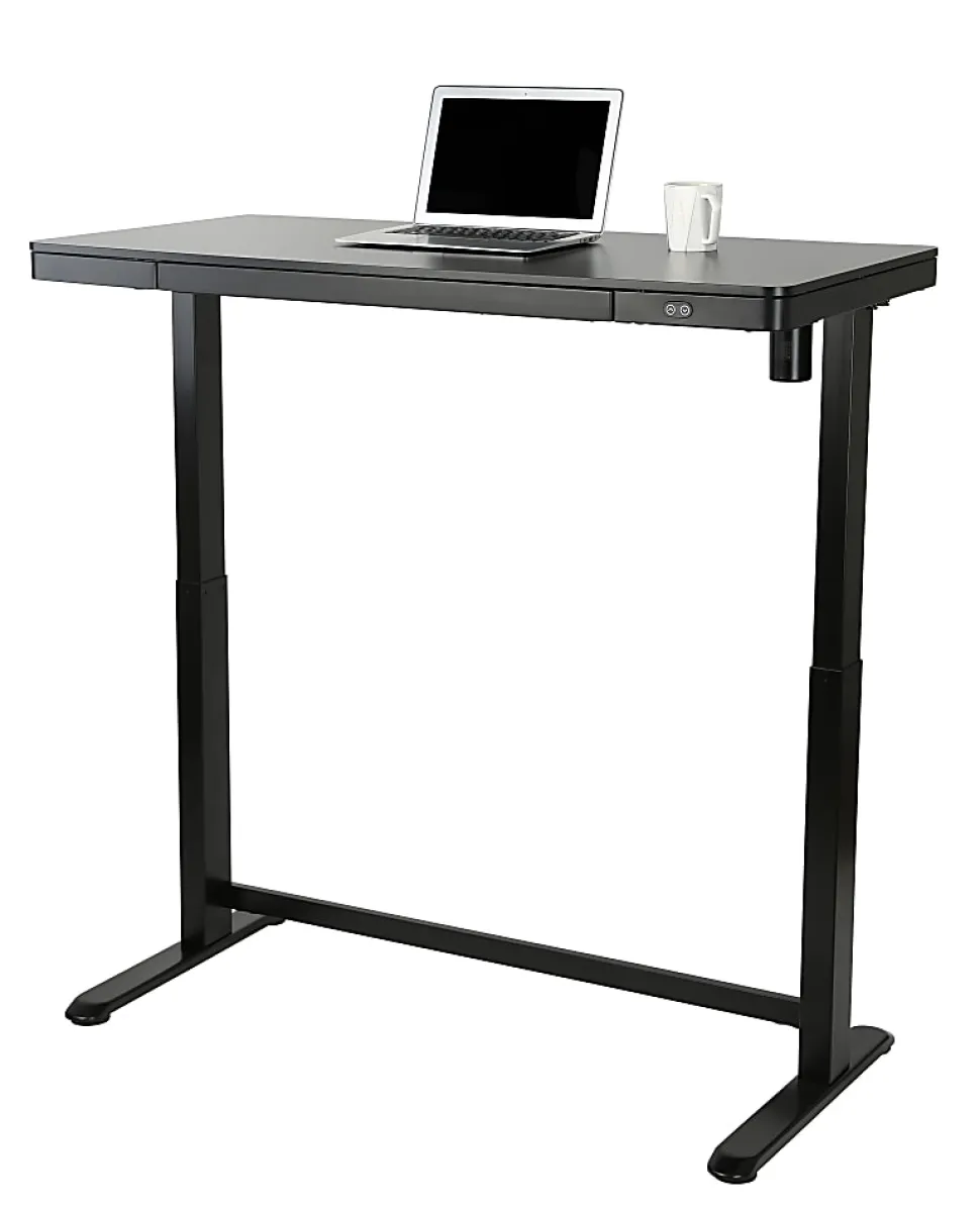 Realspace® Electric 48"W Height-Adjustable Standing Desk, Black