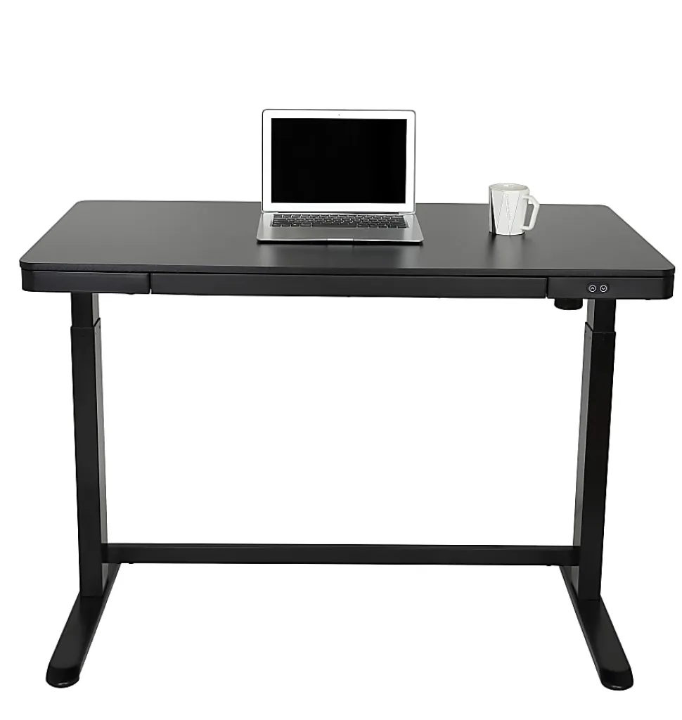 Realspace® Electric 48"W Height-Adjustable Standing Desk, Black