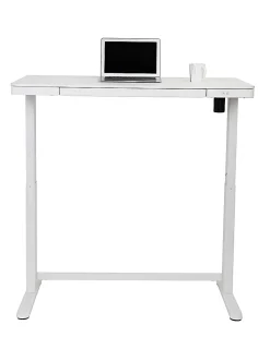 Realspace® Electric 48'W Height-Adjustable Standing Desk, White