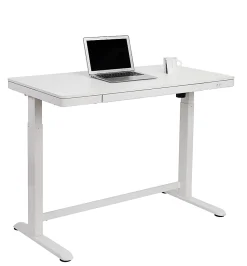 Realspace® Electric 48'W Height-Adjustable Standing Desk, White