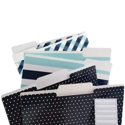 Realspace™ File Folders, Letter Size, Blue/Navy/White, Pack Of 6