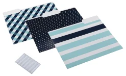 Realspace™ File Folders, Letter Size, Blue/Navy/White, Pack Of 6