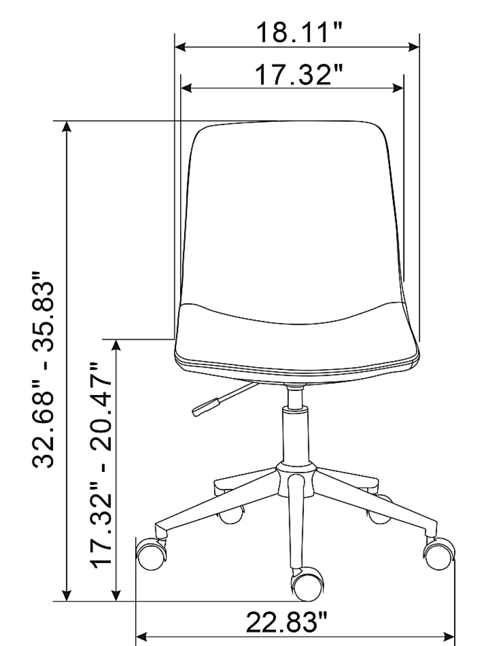 Realspace® Floor Display Praxley Faux Leather Low-Back Task Office Chair, Brown, BIFMA Compliant